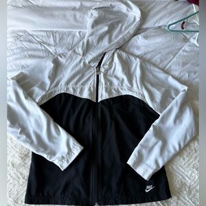 Nike Women's Two-Tone Black and White Bomber Jacket